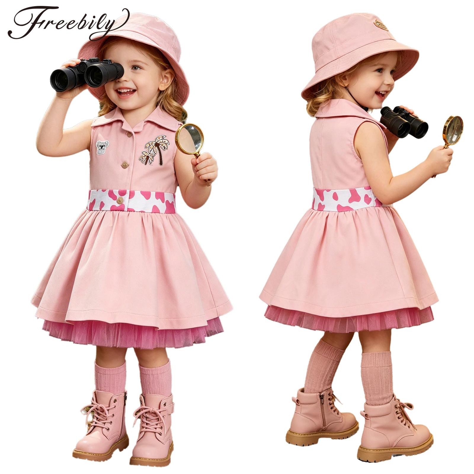 Embroidery Jersey - Toddler Baby Girls Zookeeper Suit Sleeveless