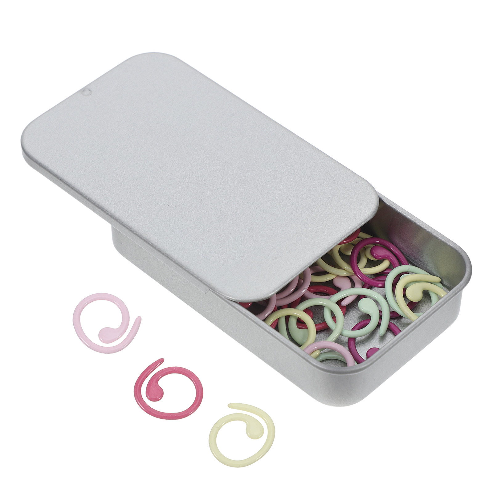 Stitch Marker Ring - 50Pcs Knit Marker Spiral Metal Stitch
