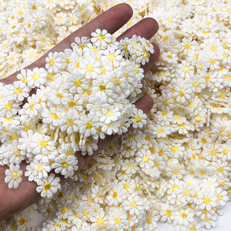 Embroidery Yellow Flower - 50 PCS Embroidery Water-soluble Lace DIY