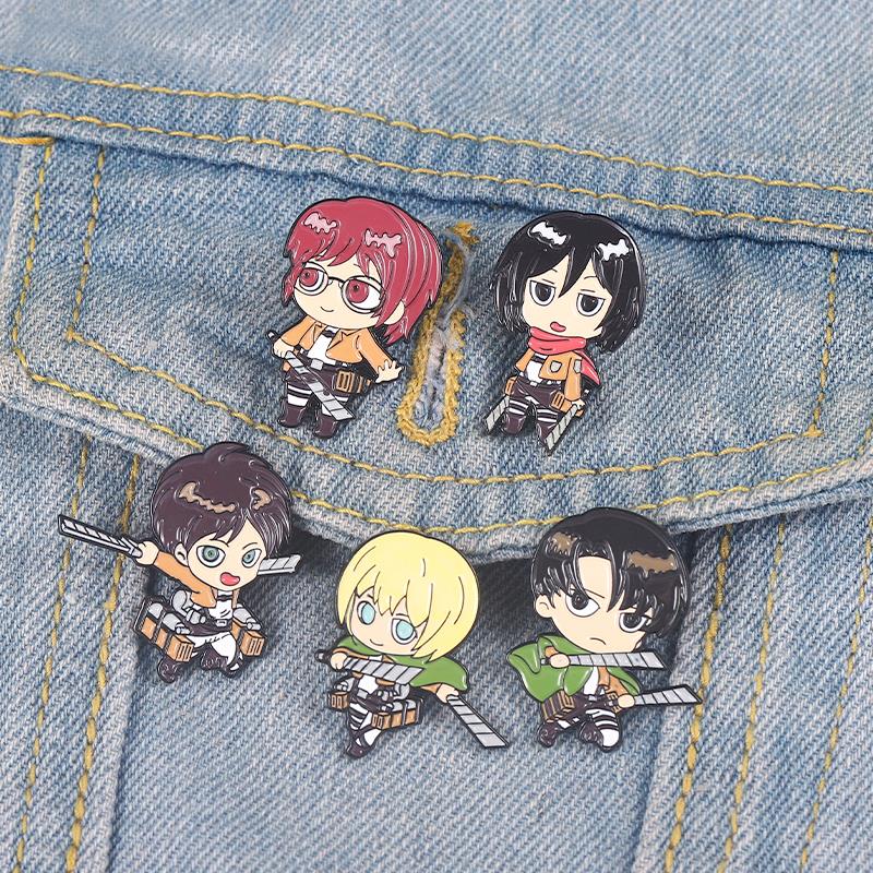 Embroidery Logo - Attack on Titan Chibi Enamel Pins