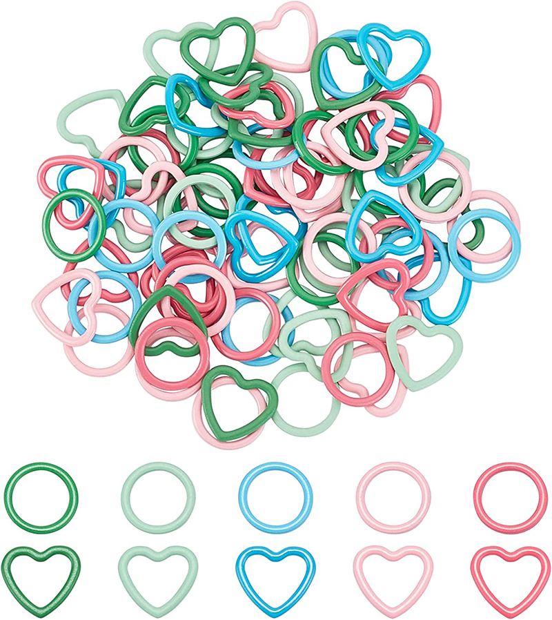 Stitch Marker Ring - 32Pcs Mix Color 12-13mm Knit Knitting