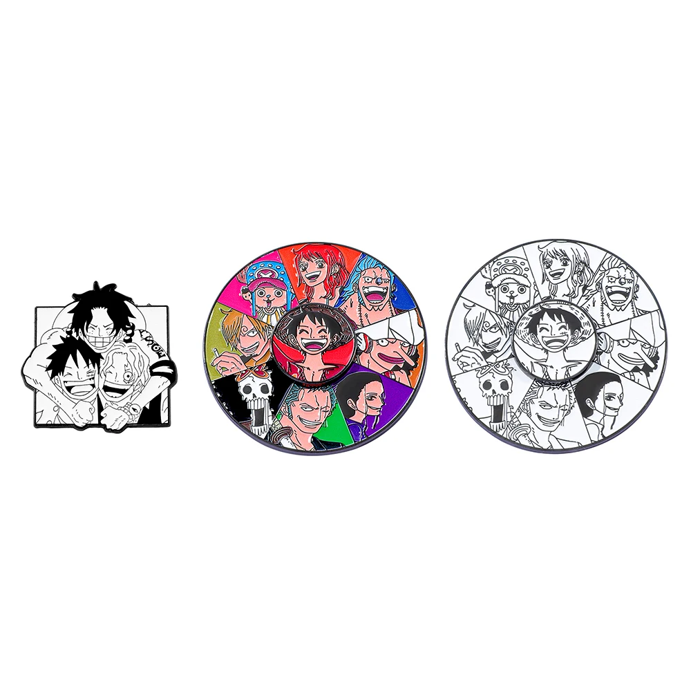 Embroidery Outfit - 3 Pcs Anime One Piece Brooch