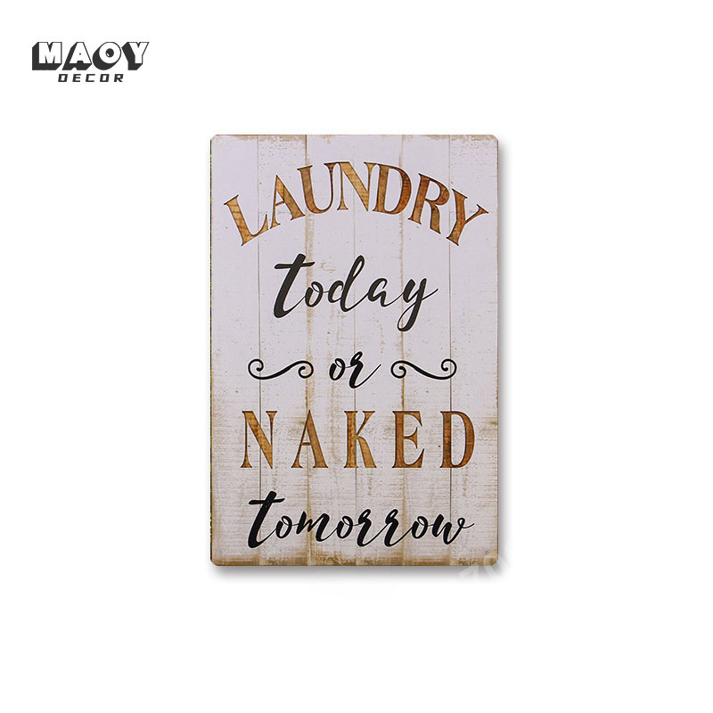 Slogan Metal Tin Sign Laundry  - Embroidery Water ulasan dan harga