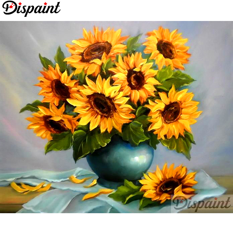 Dispaint Full Square/Round Dri - Embroidery Yellow Flower ulasan dan harga