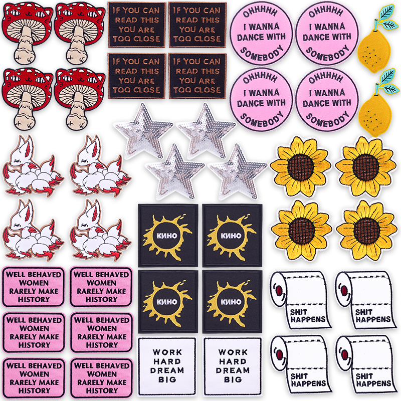 10PCS/Lot Positive Vibes Hip H - Embroidery Quote ulasan dan harga