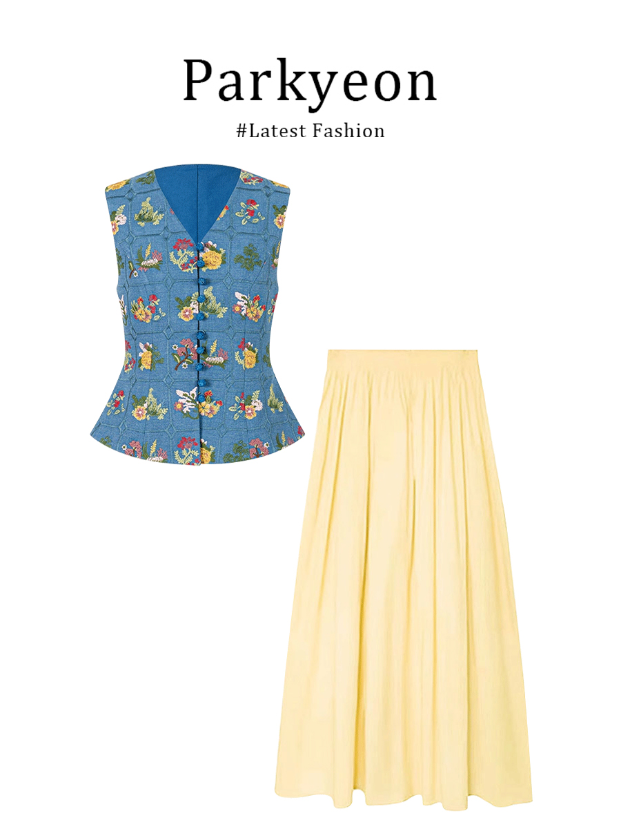 Parkyeon Retro Heavy Embroider - Embroidery Yellow Flower ulasan dan harga