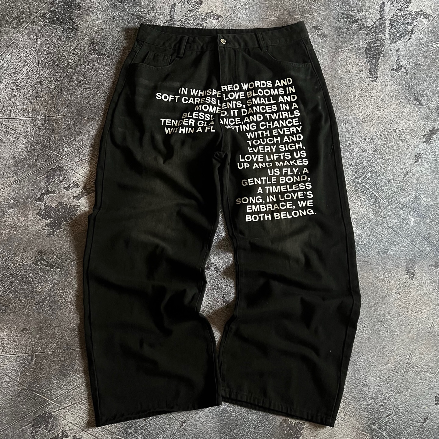 American Pattern Letter Jeans  - Embroidery Fashion ulasan dan harga
