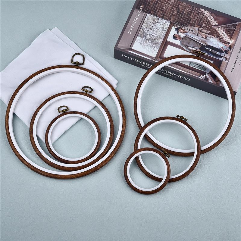 Round Oval Wooden Color Embroi - Embroidery Hoop Stand ulasan dan harga