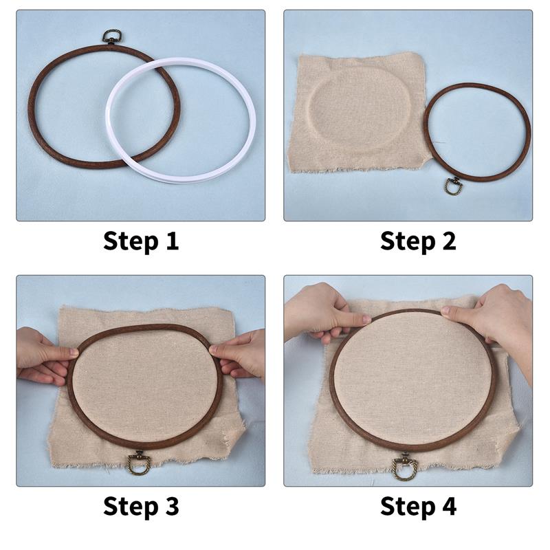 Round Oval Wooden Color Embroi - Embroidery Hoop Stand ulasan dan harga