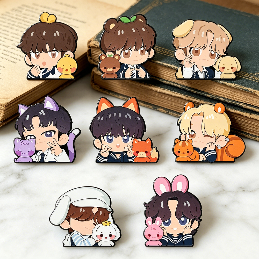 8pcs Kawaii Enamel Pin Set Car - Embroidery Outfit ulasan dan harga