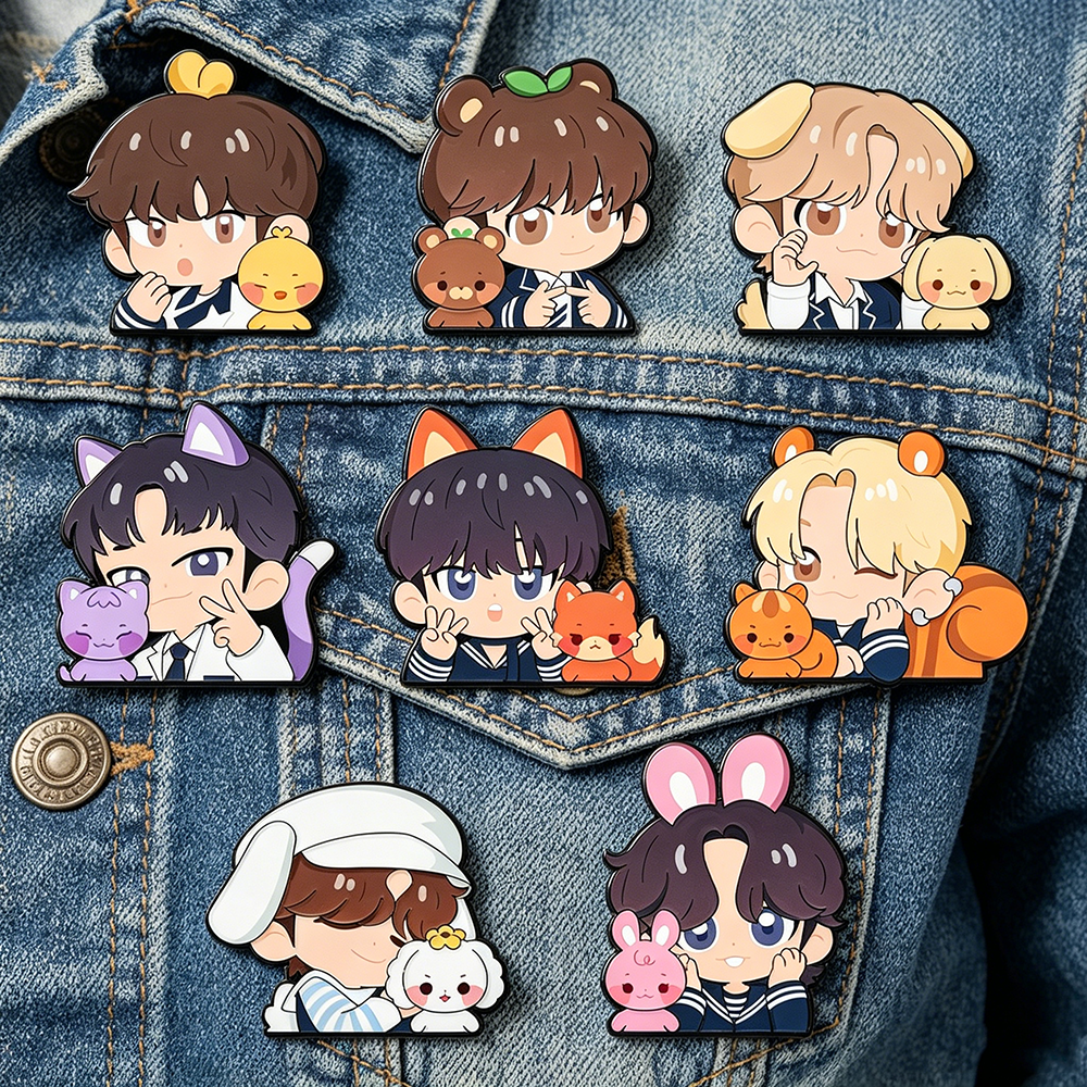 8pcs Kawaii Enamel Pin Set Car - Embroidery Outfit ulasan dan harga