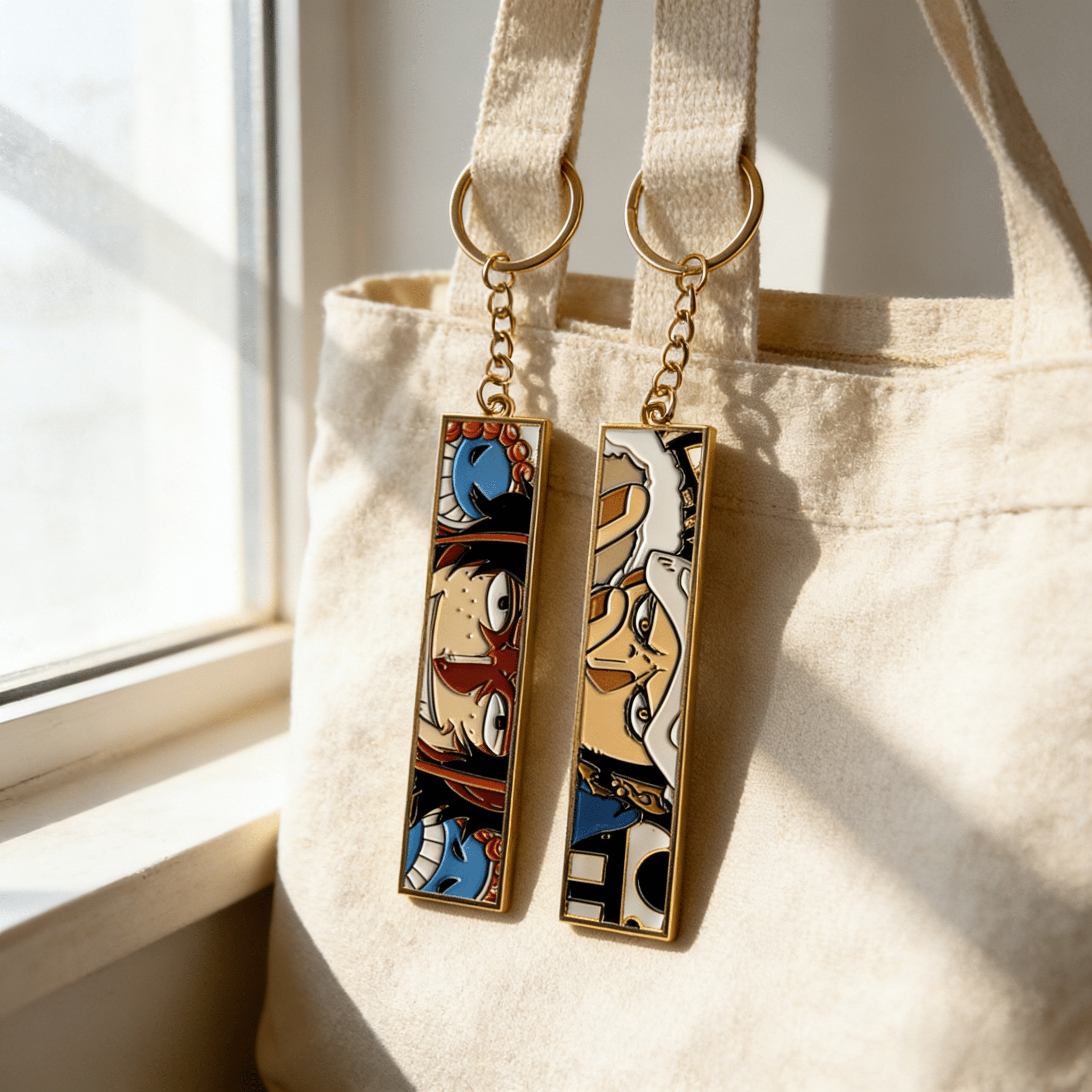 Anime Metal Hollow Out Keychai - Embroidery Ring ulasan dan harga