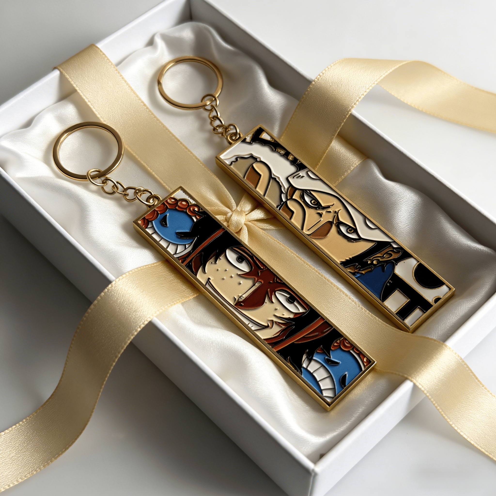 Anime Metal Hollow Out Keychai - Embroidery Ring ulasan dan harga