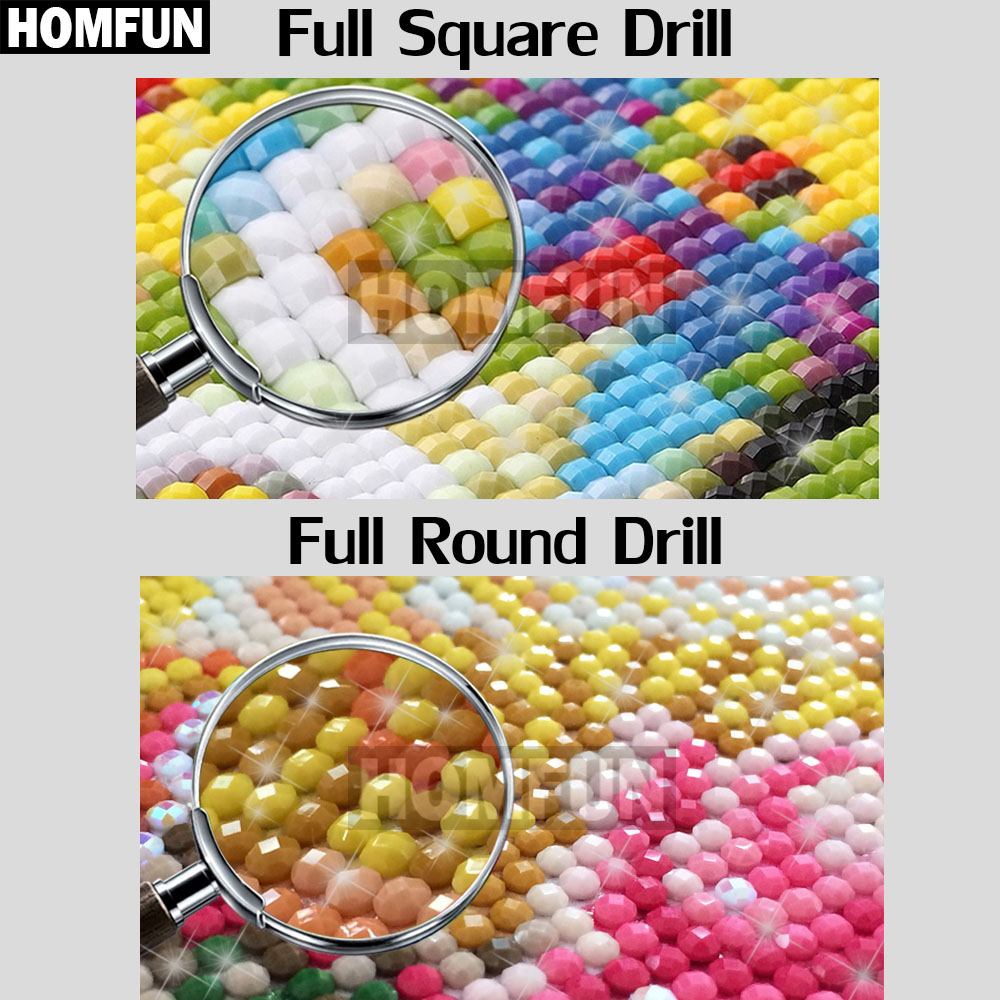 HOMFUN 5D DIY Diamond Painting - Embroidery Yellow Flower ulasan dan harga