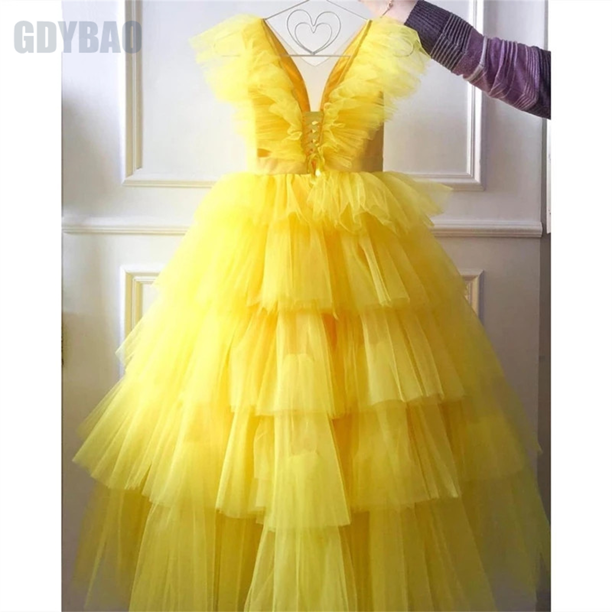 Pink /Yellow /Lavender /Ruffle - Embroidery Yellow Flower ulasan dan harga
