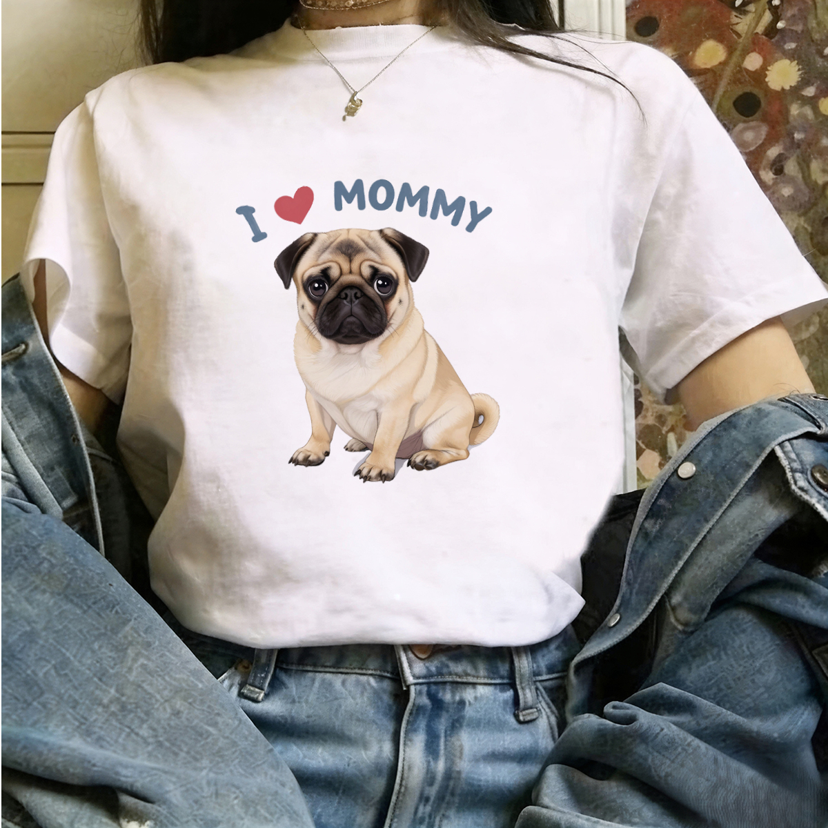 T-Shirt Pet Printed Slim Secur - Embroidery Moisturizer ulasan dan harga