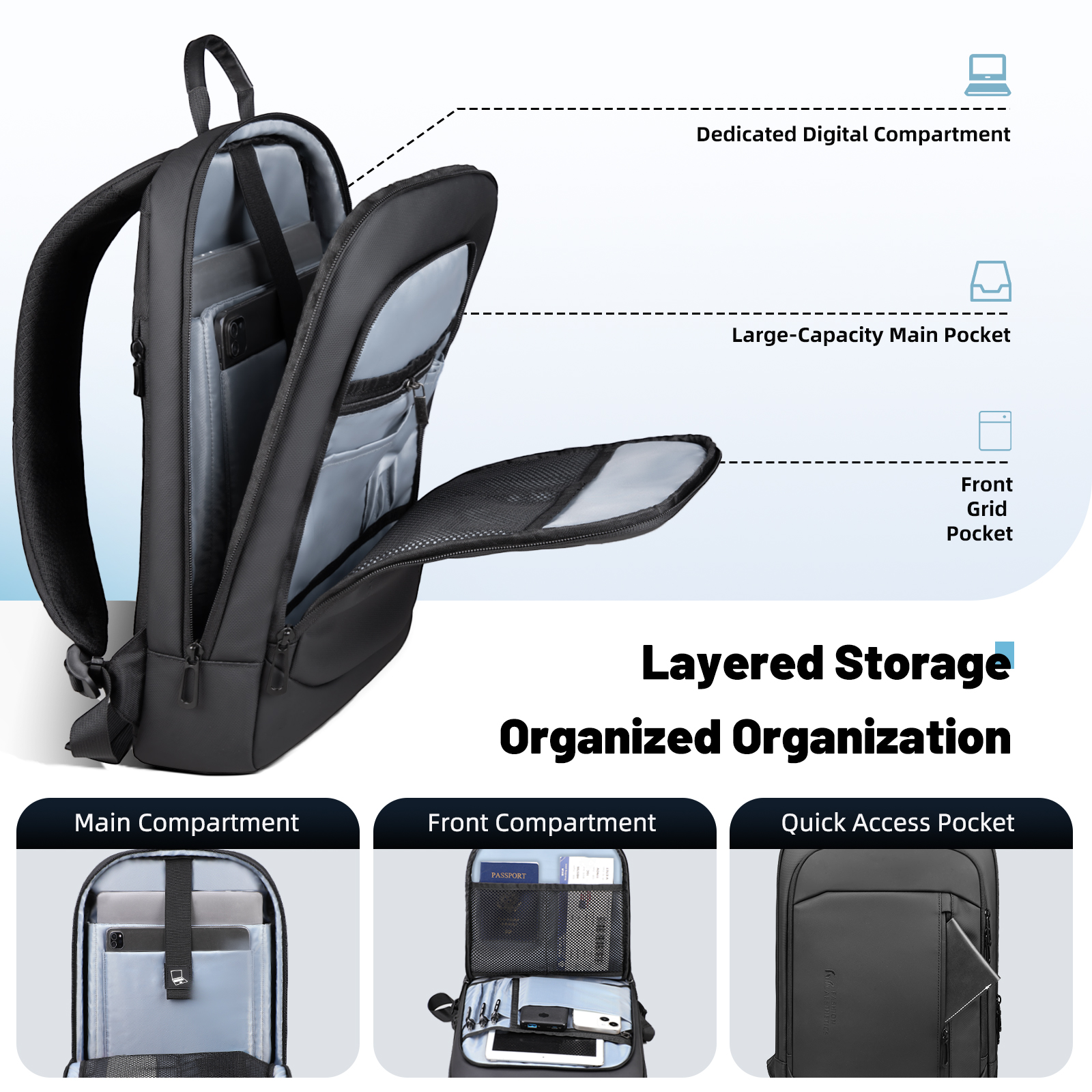 HK Lightweight Men's Business  - Embroidery Bag ulasan dan harga