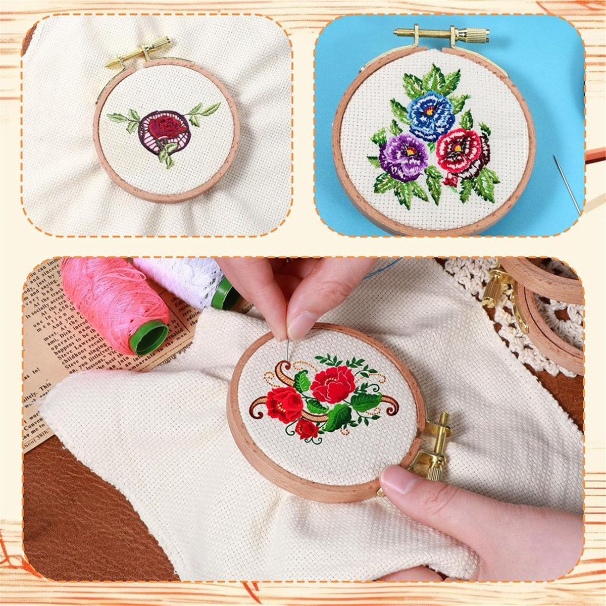 3 Pack 3 Inch Embroidery Hoop  - Embroidery Ring ulasan dan harga