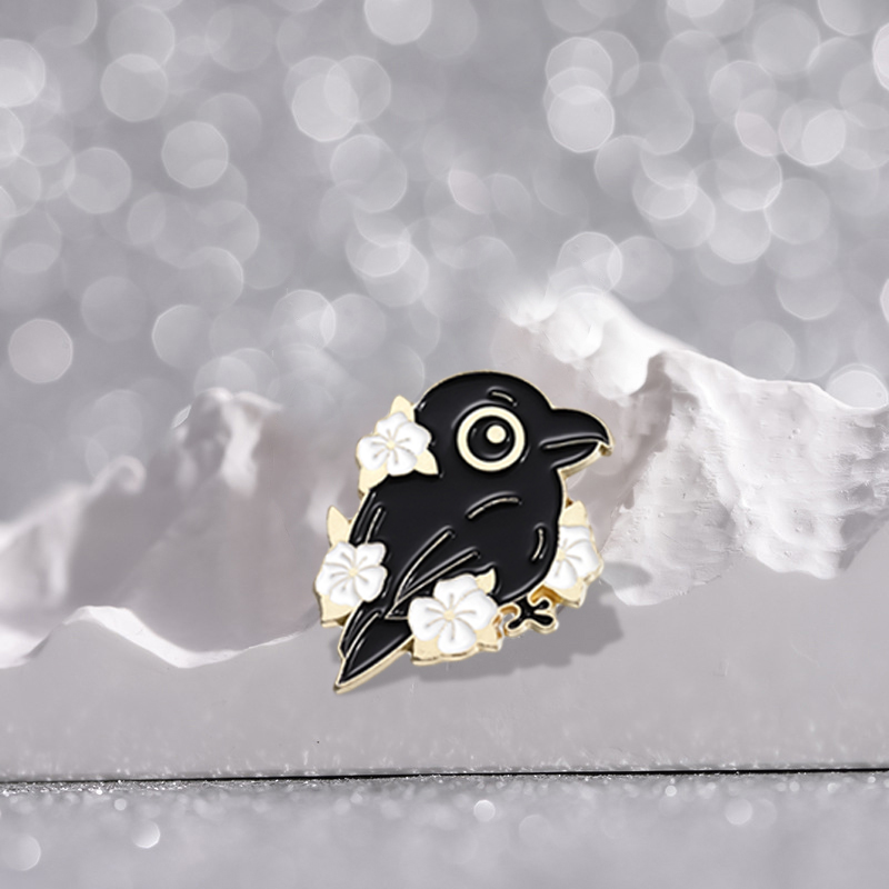 Punk Crow Wizard Enamel Pins C - Embroidery Logo ulasan dan harga