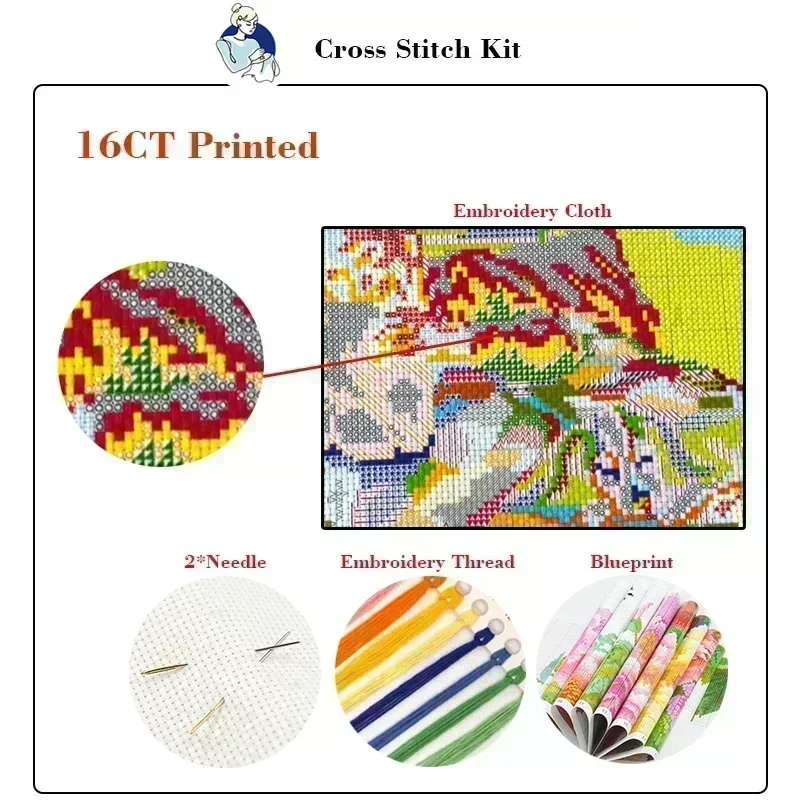 Joy Sunday Cross Stitch Kit Co - Embroidery Meaning ulasan dan harga