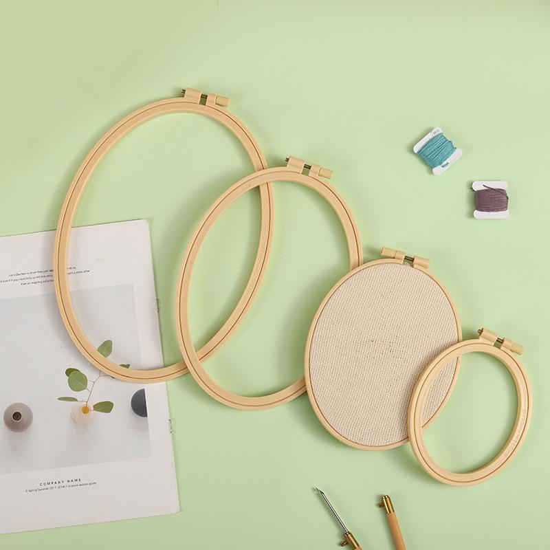 Imitation Bamboo Plastic Oval  - Embroidery Hoop Stand ulasan dan harga