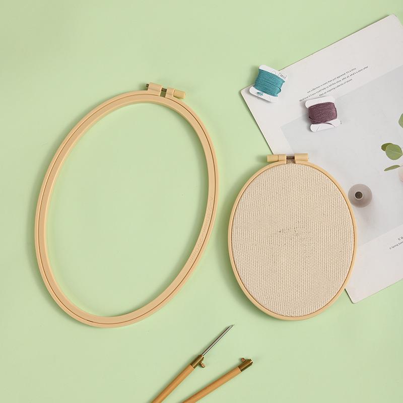 Imitation Bamboo Plastic Oval  - Embroidery Hoop Stand ulasan dan harga