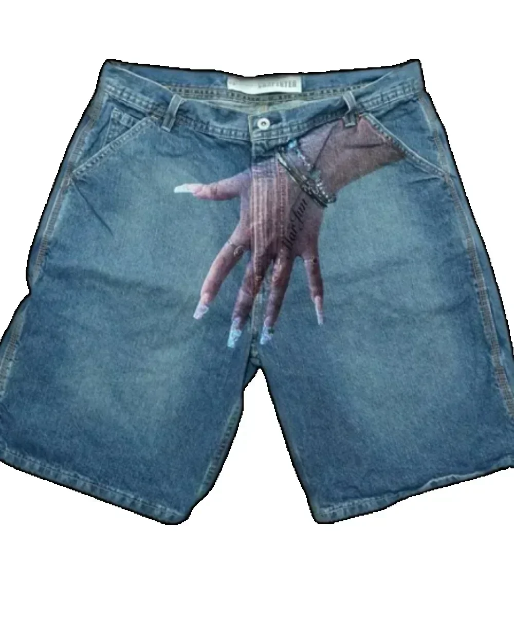 American Y2k Hands Print Short - Embroidery Meaning ulasan dan harga