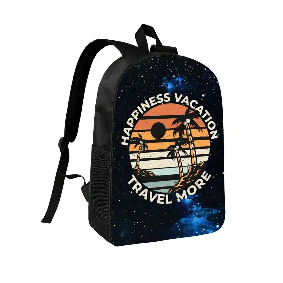 Happiness Vacation Travel More - Embroidery Bag ulasan dan harga