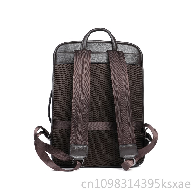 Men's Top Grain Leather Backpa - Embroidery Bag ulasan dan harga