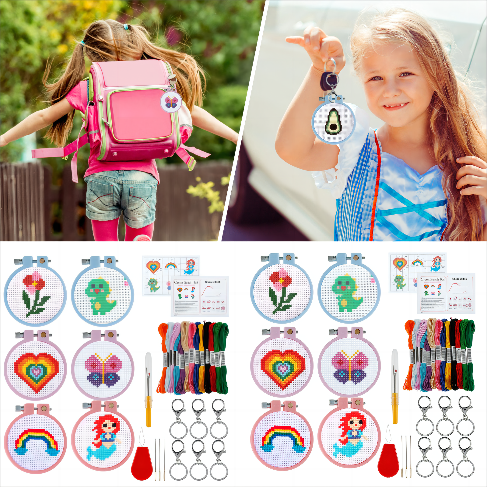 6Pcs Embroidery Beginner Kits  - Stitch Marker Ring ulasan dan harga