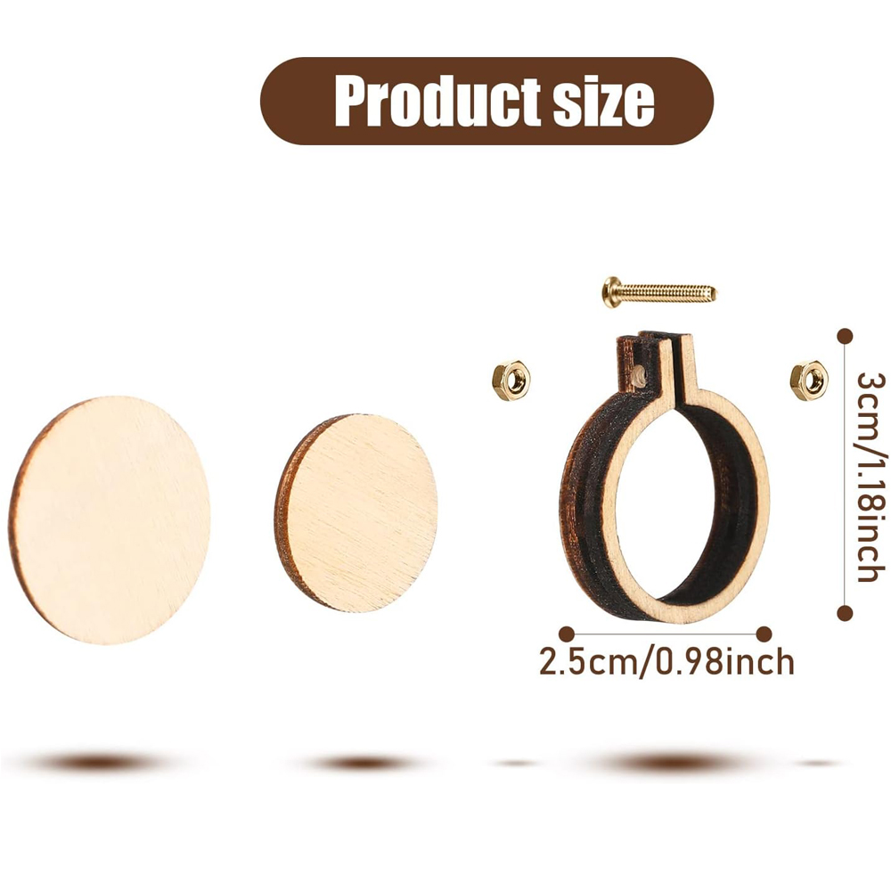 10Pcs/Set Wooden Mini Embroide - Embroidery Hoop Stand ulasan dan harga