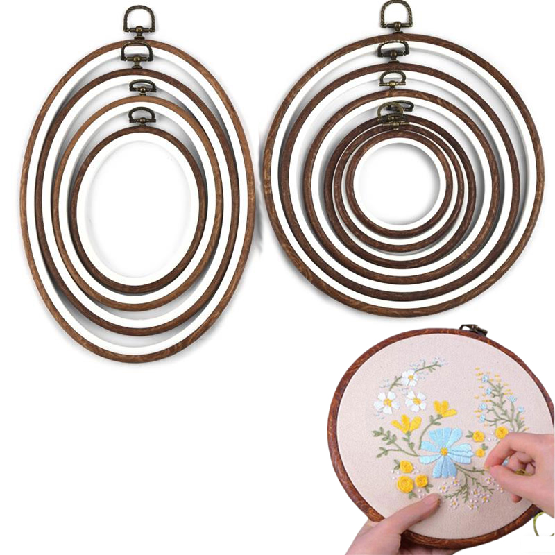 10PCS Sewing Tool Round Oval I - Embroidery Hoop Stand ulasan dan harga