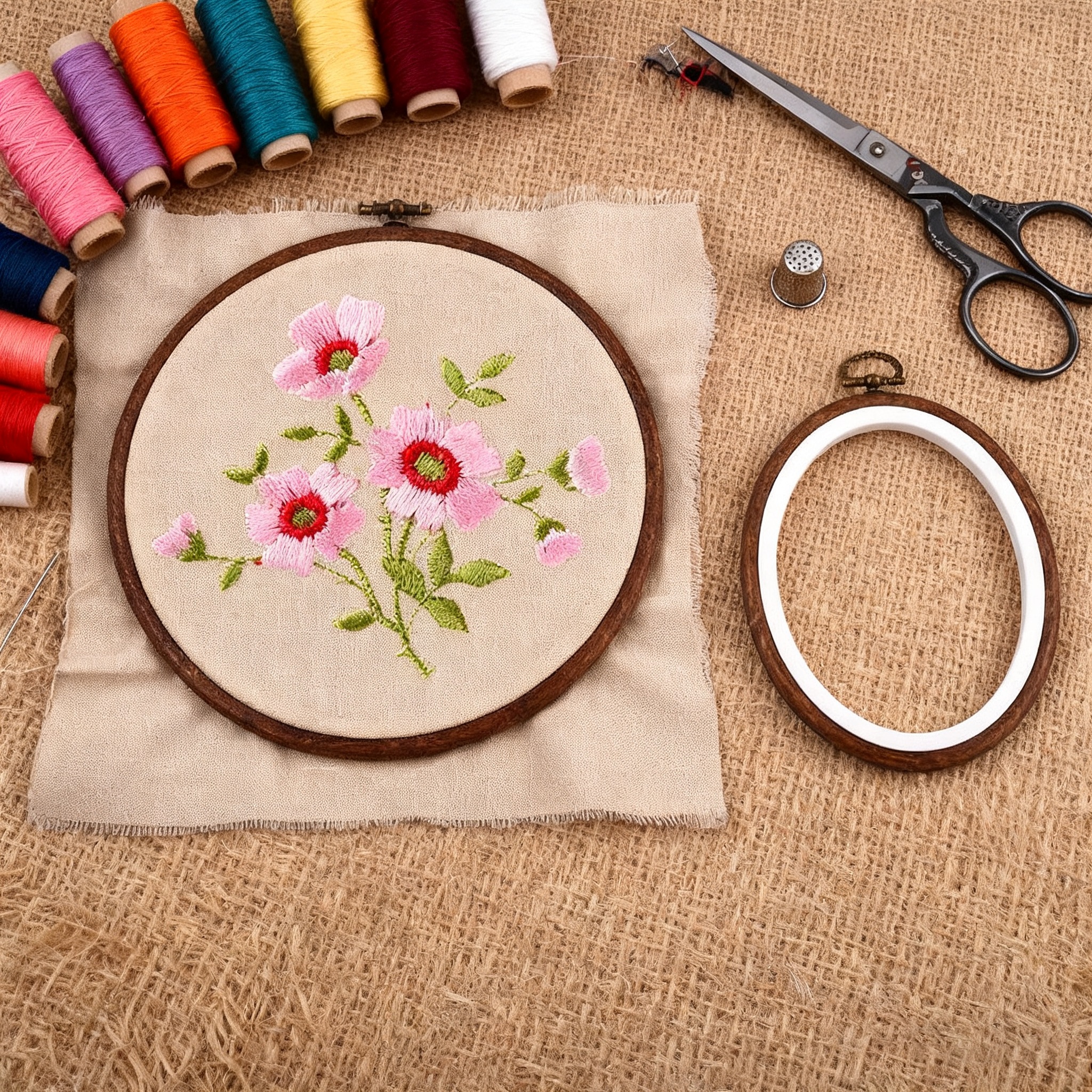10PCS Sewing Tool Round Oval I - Embroidery Hoop Stand ulasan dan harga