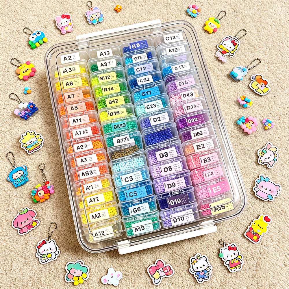 60pcs Transparent Plastic Stor - Embroidery Painting ulasan dan harga
