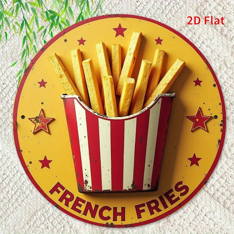 2D Flat, 1pc Retro French Frie - Embroidery Garden ulasan dan harga