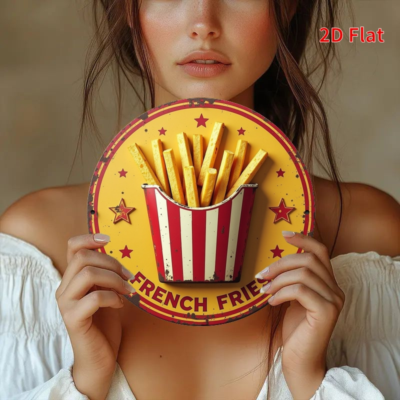 2D Flat, 1pc Retro French Frie - Embroidery Garden ulasan dan harga