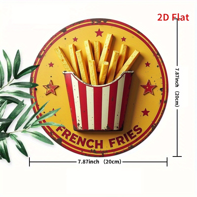 2D Flat, 1pc Retro French Frie - Embroidery Garden ulasan dan harga