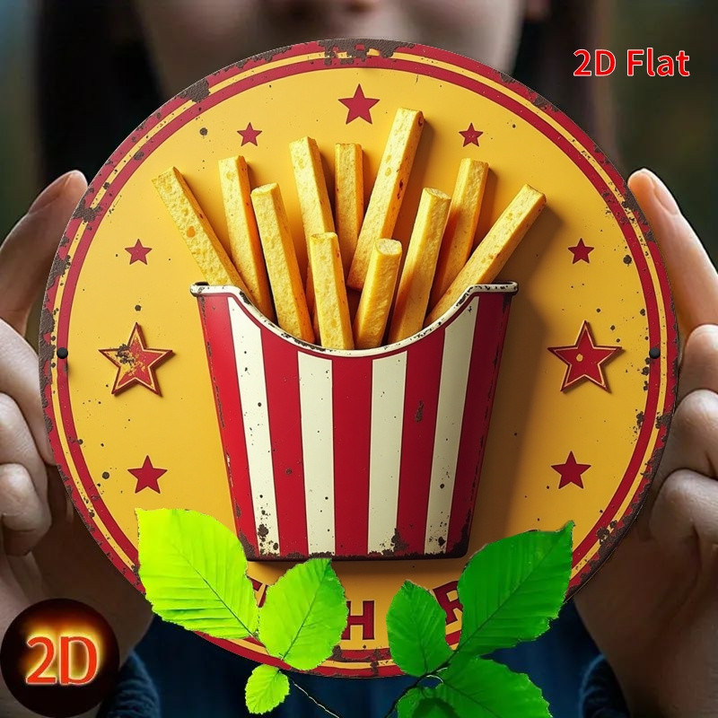 2D Flat, 1pc Retro French Frie - Embroidery Garden ulasan dan harga