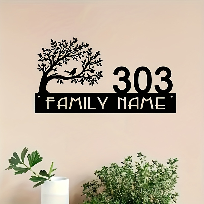 Custom Metal Address Sign with - Embroidery Garden ulasan dan harga