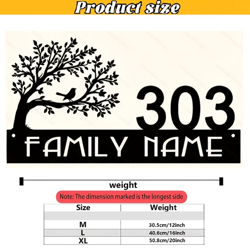 Custom Metal Address Sign with - Embroidery Garden ulasan dan harga
