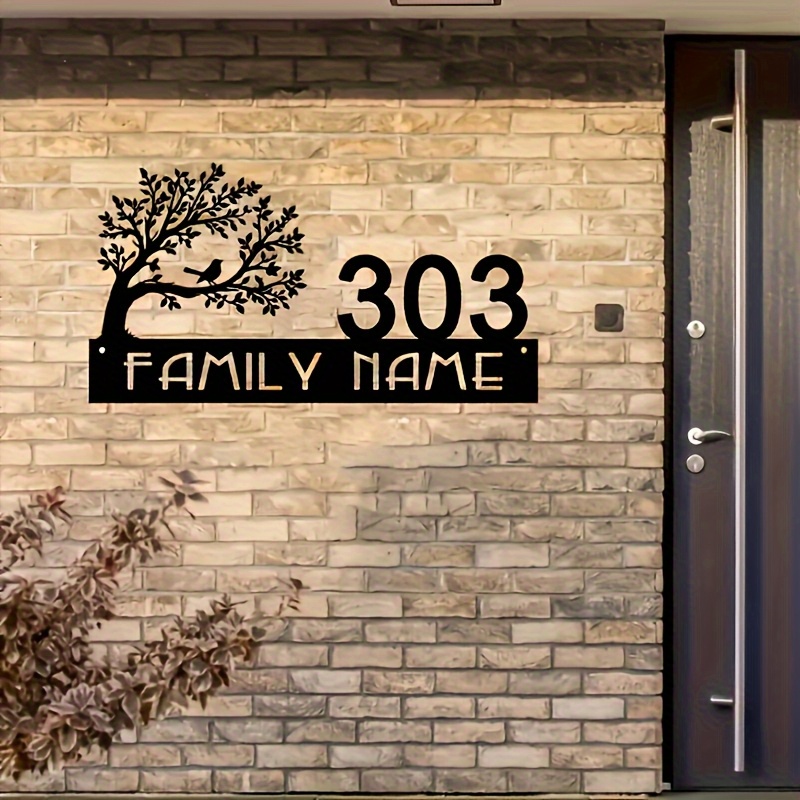 Custom Metal Address Sign with - Embroidery Garden ulasan dan harga