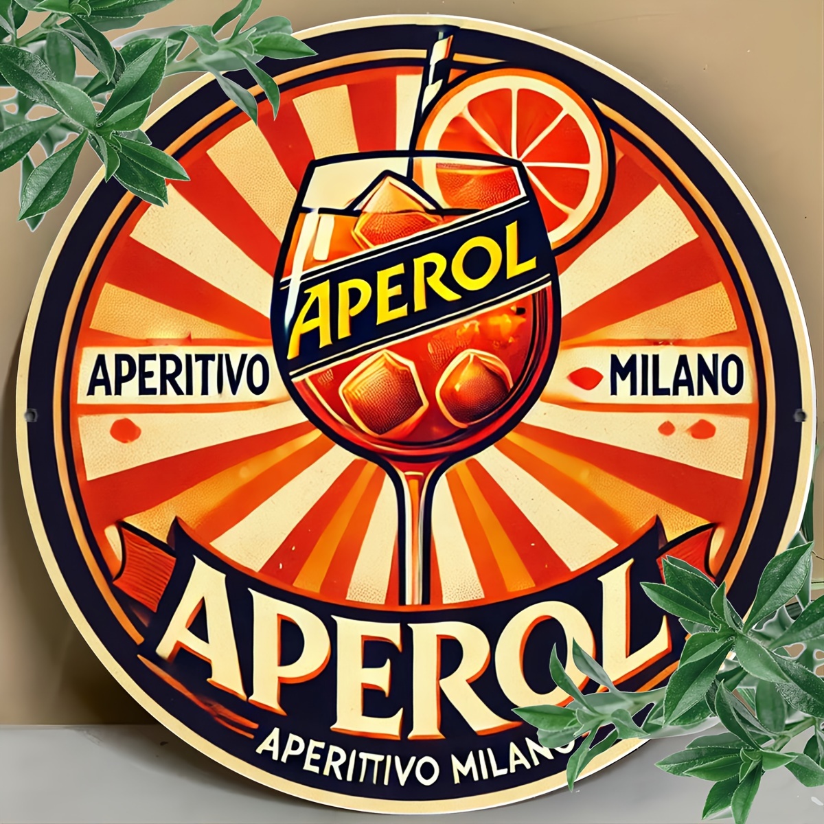 1pc Aperol Milano Round Metal  - Embroidery Water ulasan dan harga