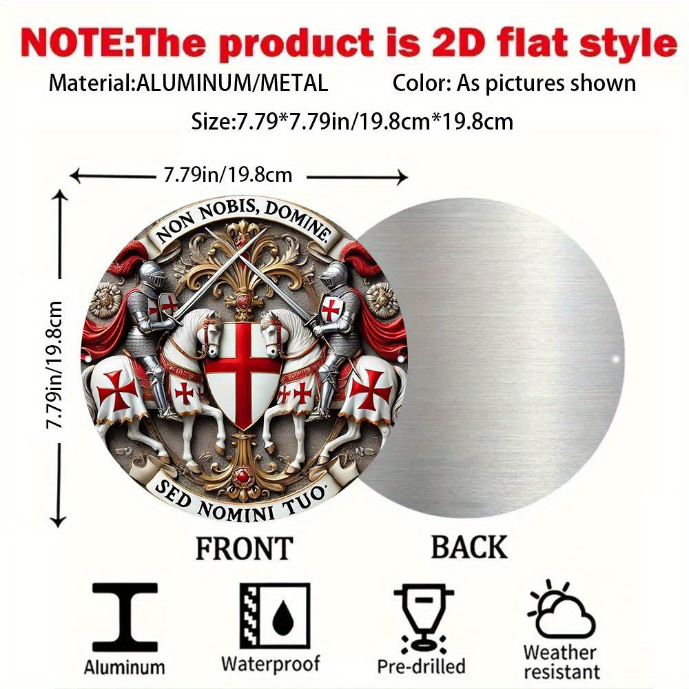 2D Flat Medieval Templar Knigh - Embroidery Garden ulasan dan harga