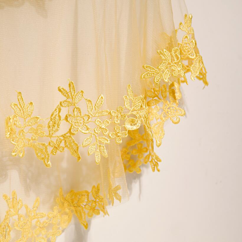 Women's Spring Summer flower e - Embroidery Yellow Flower ulasan dan harga