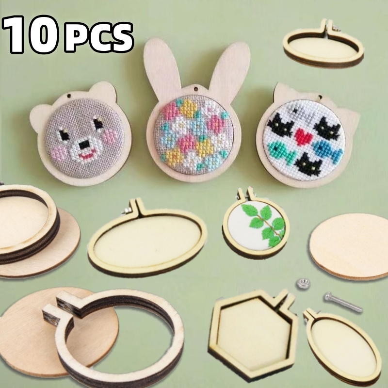 10PCS Mini Embroidery Hoop Woo - Embroidery Hoop Stand ulasan dan harga