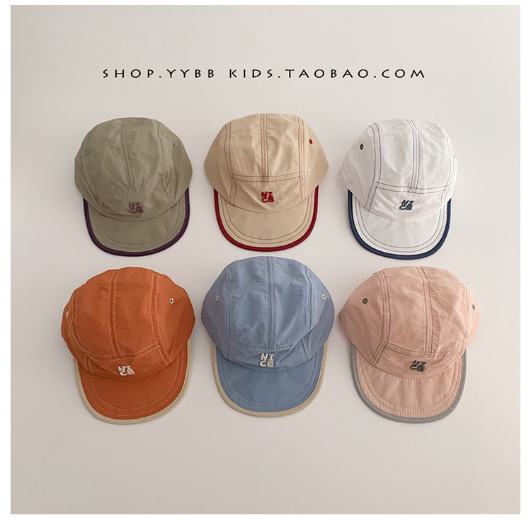 Summer Quick Dry Hat for Baby  - Embroidery Letter ulasan dan harga