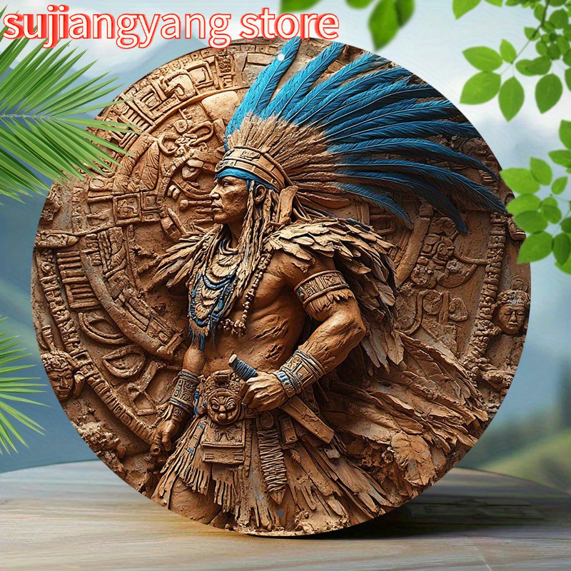 1pc Aztec Warrior 8-Inch Round - Embroidery Water ulasan dan harga