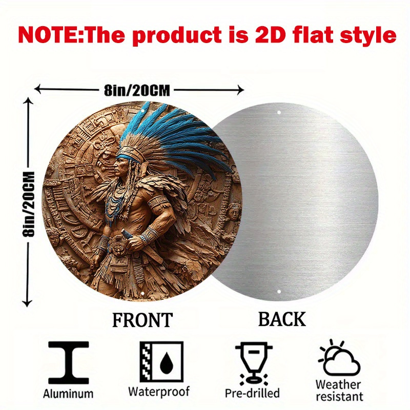 1pc Aztec Warrior 8-Inch Round - Embroidery Water ulasan dan harga