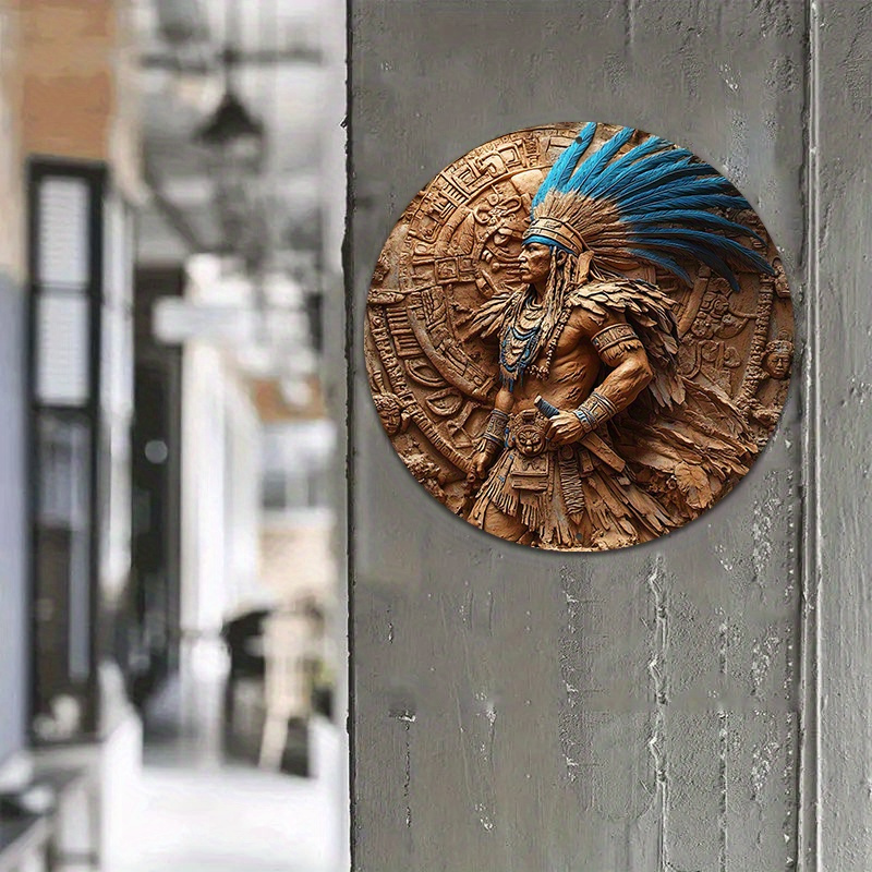 1pc Aztec Warrior 8-Inch Round - Embroidery Water ulasan dan harga