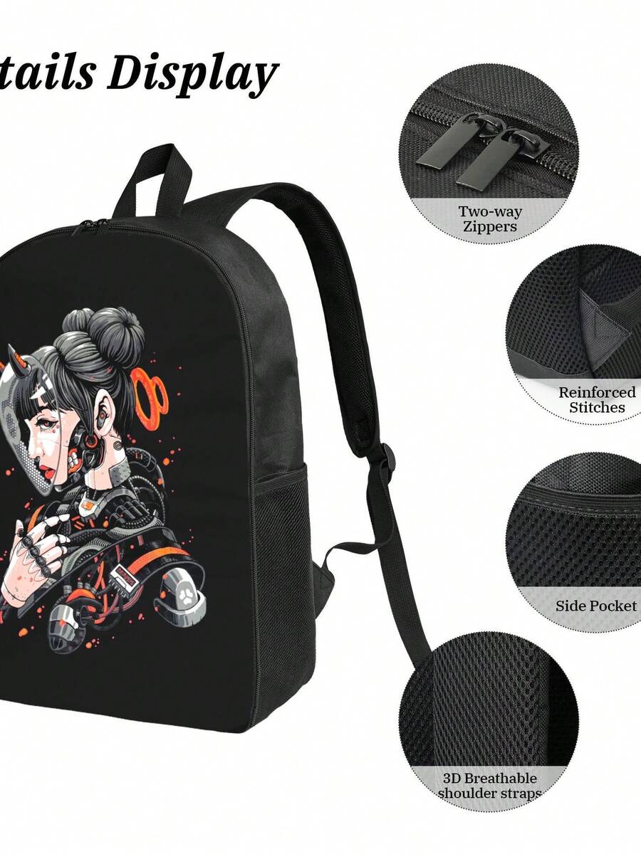 Cyberpunk Cyborg Girl Waterpro - Embroidery Bag ulasan dan harga
